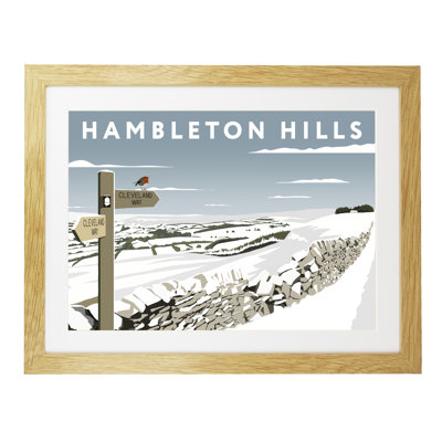 Hambleton Hills In Snow by Richard O'Neil - Print