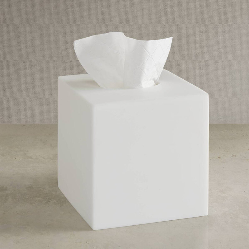 Frosted White Hand-Painted Resin Bath Accessories Set – 4-Piece, 1.4" H x 5.9" W x 10.8" D
