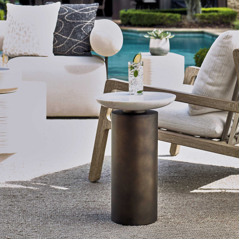 Uttermost Olso Bronze Outdoor Accent Table