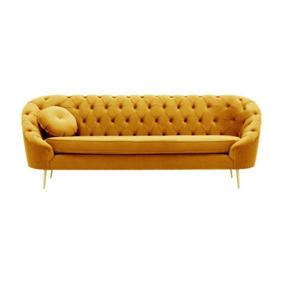 Avianah 3 Seater Velvet Sofa