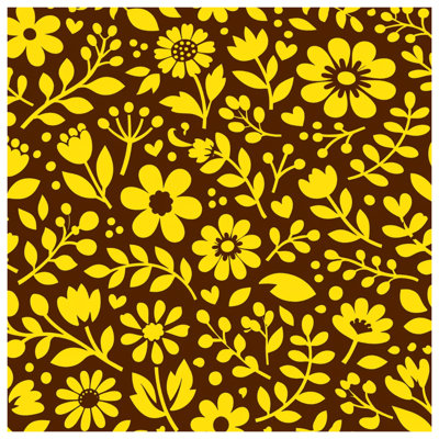 Yellow Floral Pattern Comforter