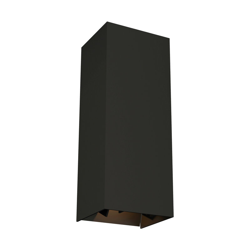 Vex LED Outdoor Flush Mount, 12" H x 4.6" W x 4.6" D, Black