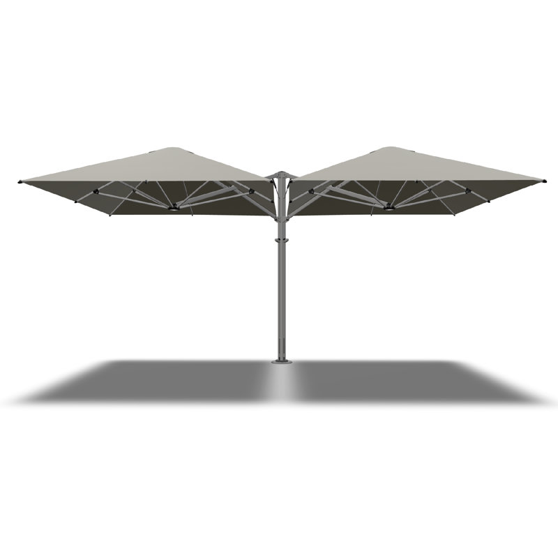 Shadowspec Unity™ Duo Square Umbrella, 8 ft, Alpine Stone, In Ground Anchor