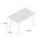 Zaiden Glass Top Metal Base Writing Desk