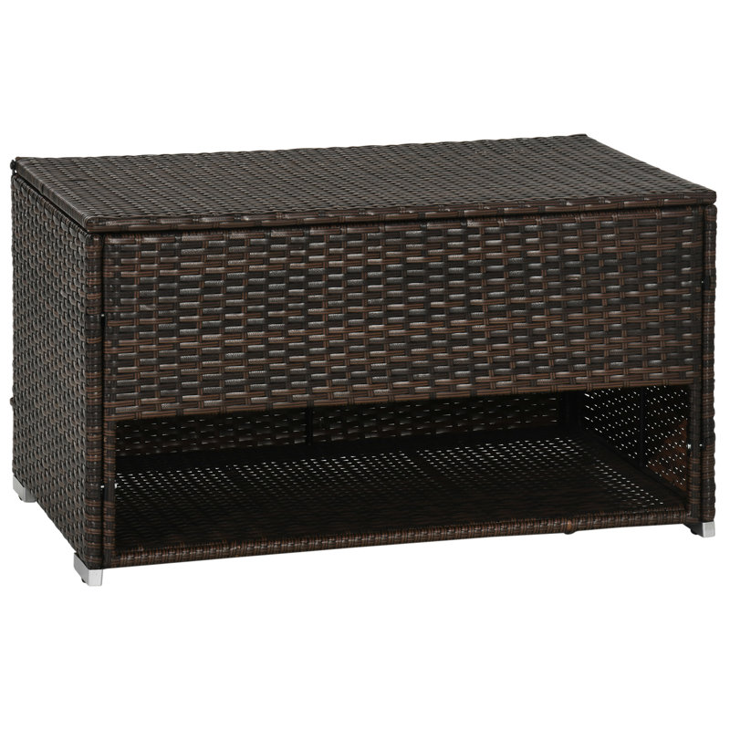 Boîte de rangement pour l'extérieur Outsunny, Brun