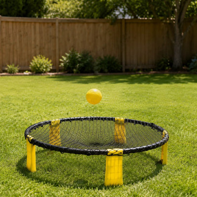 Roundnet Spikeball Game Set, Portable, 2 Balls, Carry Bag, Tool-Free Setup