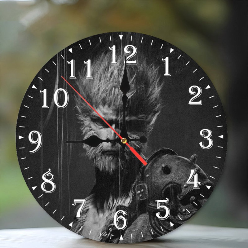 Horloge murale en bois 10 po, mouvement silencieux, à piles (piles AA non incluses), décor artistique, parfait pour les décorations