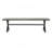 Outdoor Aluminum Dining Bench With Steel Frame, Grey / Black-1179032199