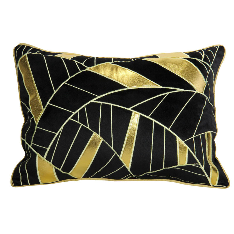 Housse de coussin lombaire velours brodé Veale