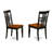 7 Piece Dining Table Set Consist of an Oval Dining Room Table with Butterfly Leaf and 6 Wooden Seat Chairs, Black & Cherry-1073615554
