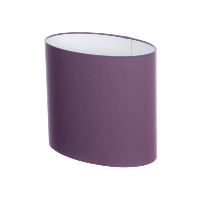 Oval Cotton Lamp Shade ( Screw On ), 28cm H x 40cm W x 25cm D, Purple Mauve
