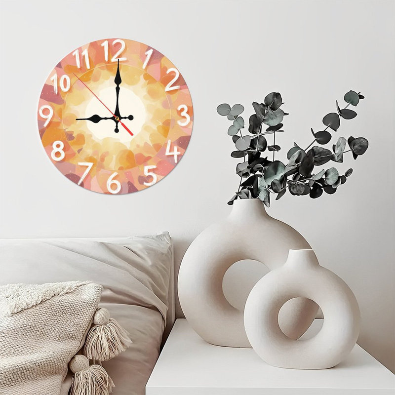 Horloge avec chiffres aquarelle