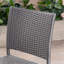 Ensemble de 2 tabourets de bar 29 po en rotin PE sans accoudoirs, gris-85612150