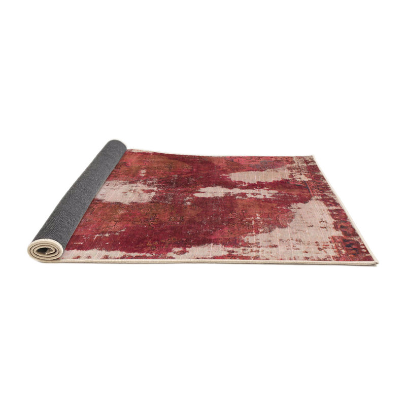 Tapis rouge en laine Power Loom, Rond 3 pi