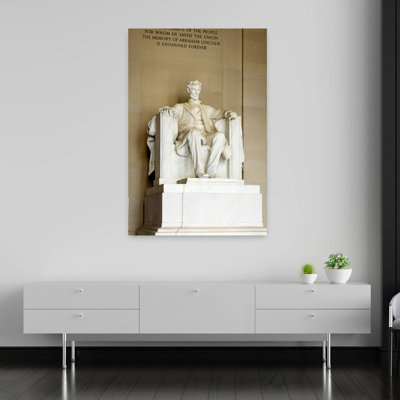 Abraham Lincoln's Statue In A Memorial Lincoln Memorial Washington Dc Usa Contemporary Architecture Art