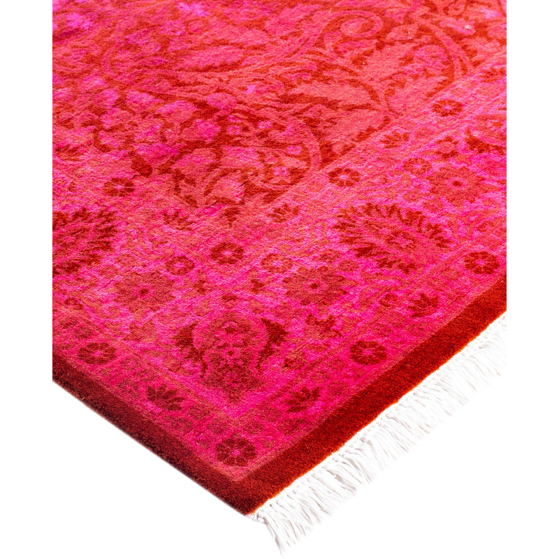 Overdyed One-of-a-Kind 4' 1" x 6' 3" Hand Knotted Area Rug