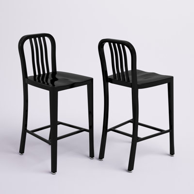 Indoor/Outdoor Commercial Grade Metal Modern Barstools (Set of 2) by Flash Furniture