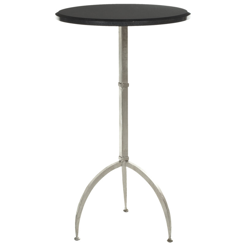 Table de bout Tamara, Noir/argenté