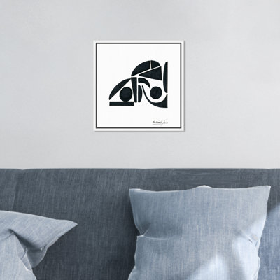 «Black and White Modern» par Joss & Main - reproduction de cadre flottant sur toile