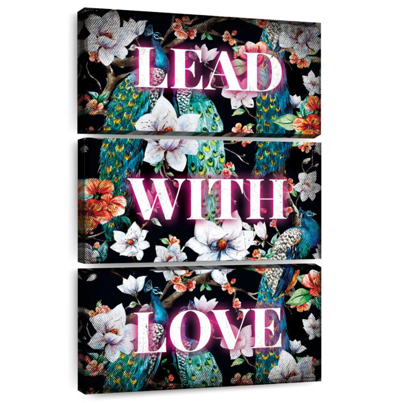 Tergel Lead With Love Typography, 57" H x 36" W