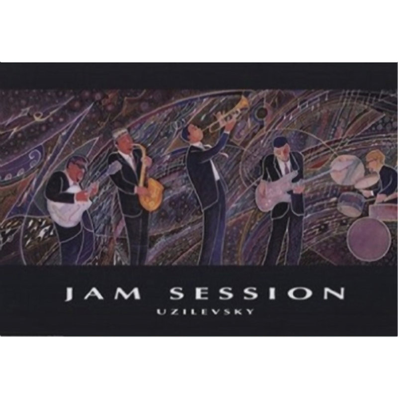 « Jam session » par Marcus Uzilevsky-impression d’art graphique sans cadre sur papier