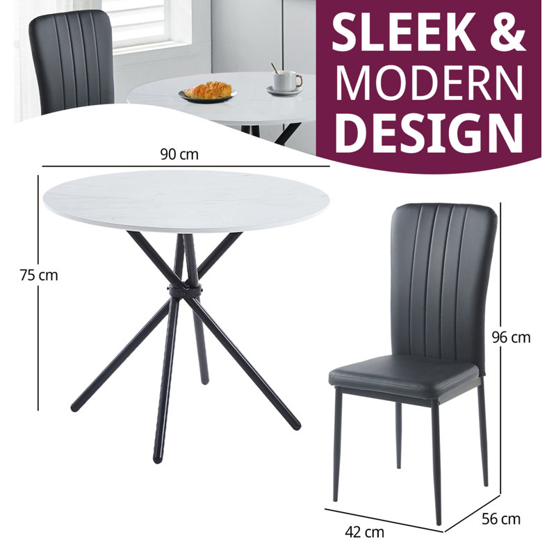 Rumaldo 2 - Person Dining Set, White