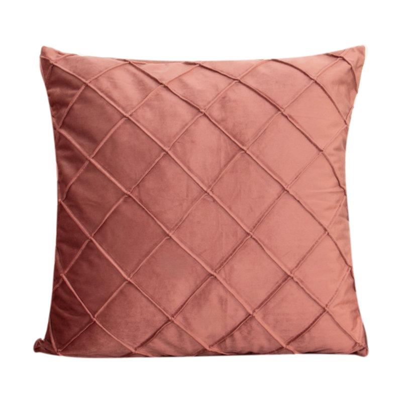 Aagand Geometric Square Cushion Cover, Rose