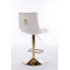 Ensemble de 2 tabourets de bar, avec repose-pieds chromé et base pivotante réglable en hauteur-836924088