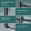 Porte de douche simple l 48 po x H 76 po, verre trempé de 8 mm, cadre en acier inoxydable 304 noir mat, conception d'espace pour les salles de bain compactes, installation réversible, écran d'eau, séparation des zones humides / sèches, noir-130847721