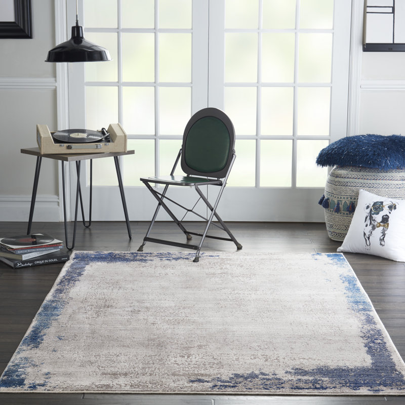Tapis gris Modern, Rectangle 4 pi x 6 pi