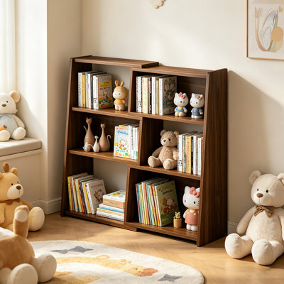 Bibliothèque à tablettes extensibles, échelle basse en bois à 3 niveaux pour petite pièce ou coin