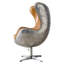 Fauteuil ovale en similicuir inspiré des aviateurs Dena-953394475