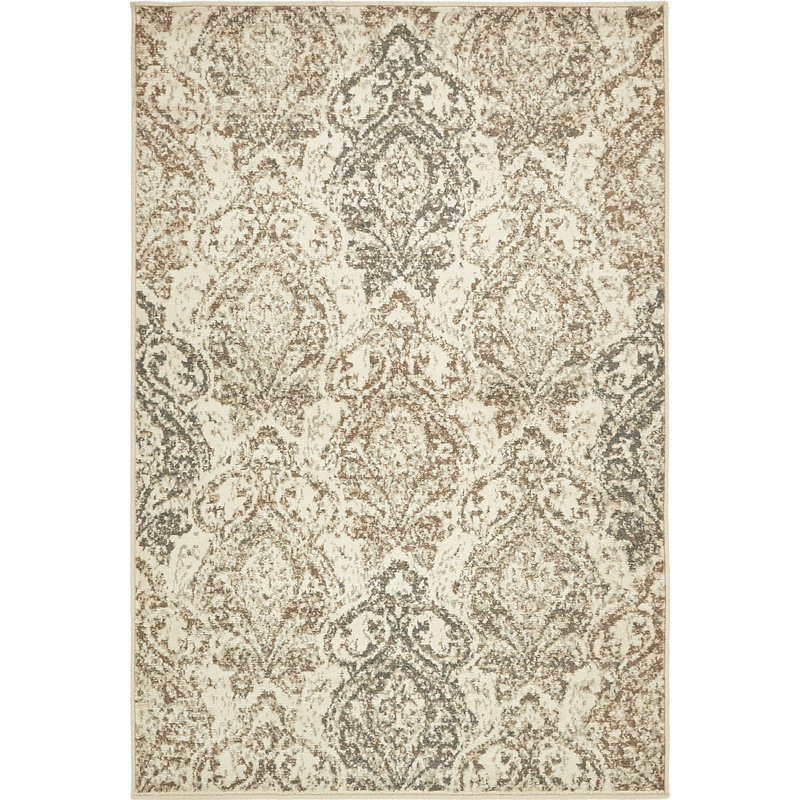 Tapis beige / brun Tobitha Southwestern, Rectangle 4 pi 1 po x 6 pi 1 po