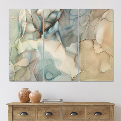 Abstrait gris tendu, art liquide, toile moderne - Tender liquid art I