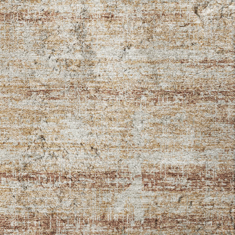 Washable Abstract Indoor Rug, Cuivre, 3' x 5'