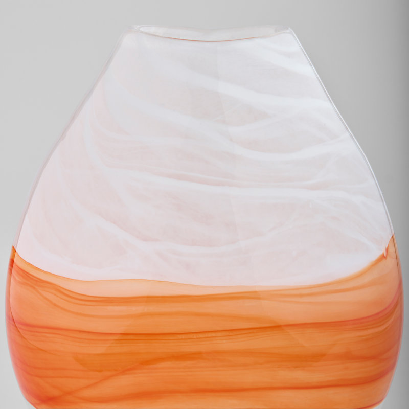 Pacaya Handcrafted Glass Table Vase, 11" H x 8" W x 5.5" D