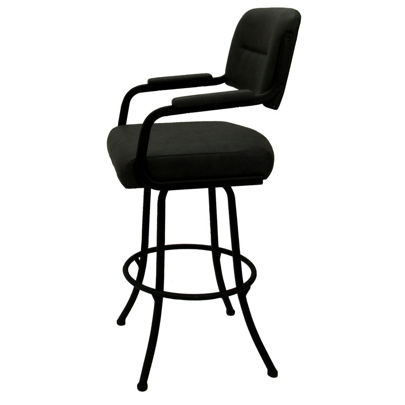 Tabouret de bar pivotant, Noir, Noir, Très haute (assise de 34 po de hauteur)