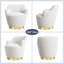 Fauteuil pivotant rembourré Corabeth-1684878713