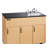 Ozark River Portable Sinks, Advantage 1D, Maple Laminate Cabinet-Laminate Countertop, Hot Water Hand Washing Station with Countertop & Storage Space, NSF-Certified Portable Sink with Tanks and Wheels-9396841-9396851