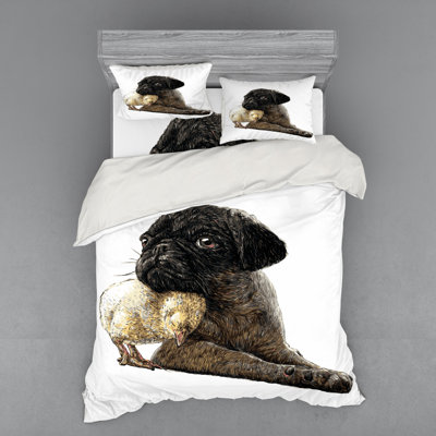 Pug Farmhouse / Country Duvet Cover