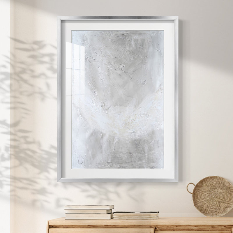 Snowdrift II - impression encadrée, H 28,5 po x l 20,5 po, Argent argent
