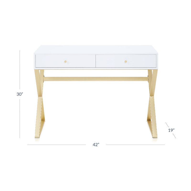 Bureau Lepido, Blanc / Doré