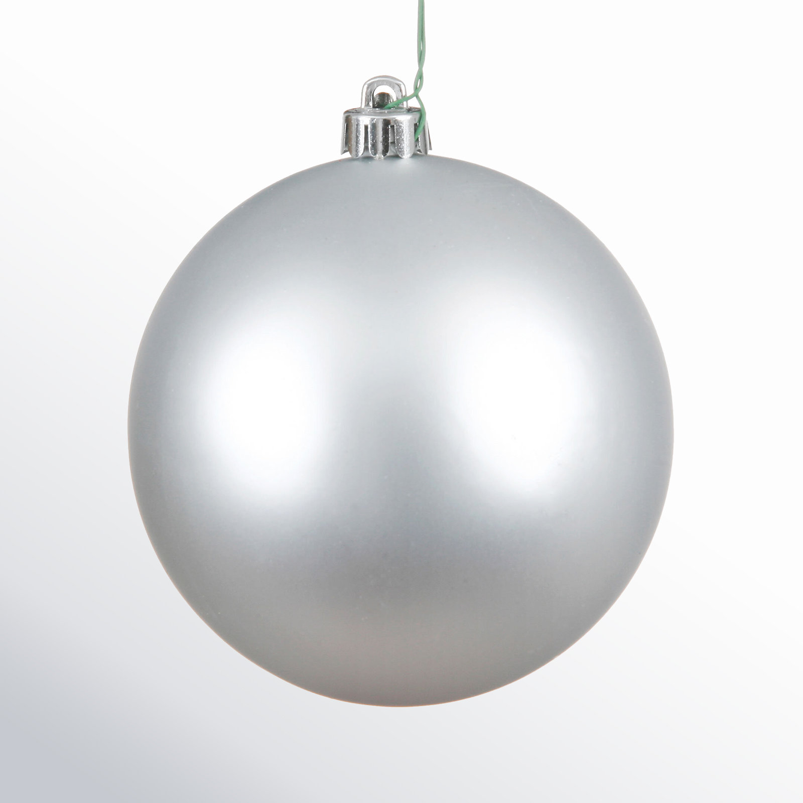 Shatterproof Bauble, 3", Silver Matte