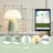 11" Modern Green Mushroom Cordless Rechargeable Ceramic Table Lamp with Touch Control 3-Level Dimming Type-C Charging for Bedroom Living Room Study and Outdoor-112392723