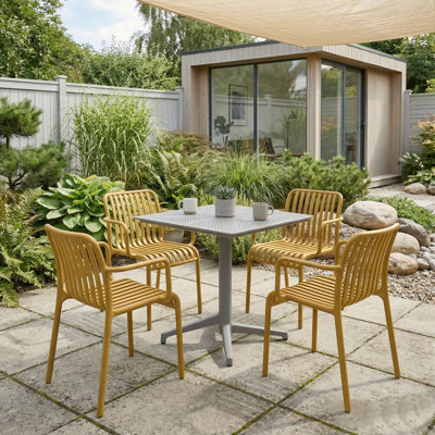Plastic Patio Dining Set Table,