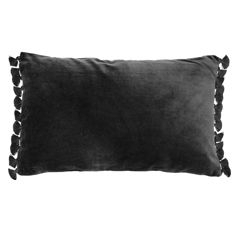 Khenifra Rectangular Throw Cushion, Black
