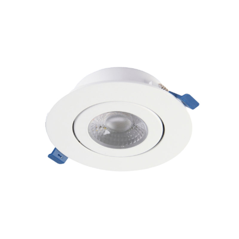 Plafonnier encastré à cardan 700 lumens - sélectionnable 2700K-5000K - blanc