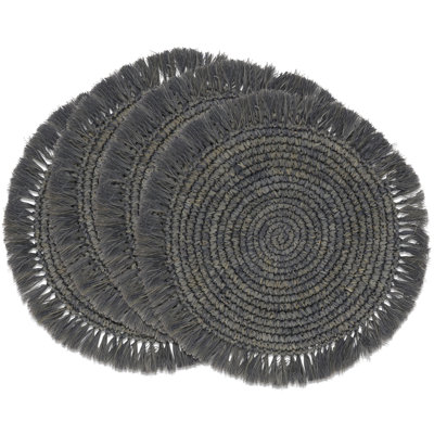 Medan Collection Rafia No Pattern Round Placemat