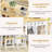 White Kitchen Island with Solid Wood Butcher Block Top, Power Outlet, 2 Bar Stools, Drawers, and Tilt-Out Trash Bin-58052331