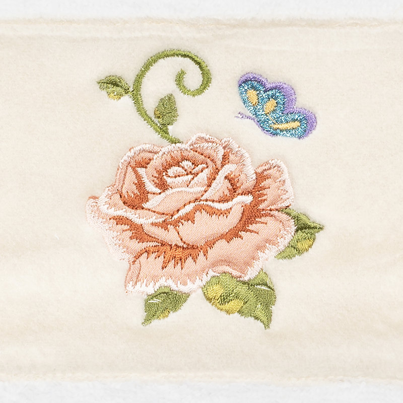 Ensemble de serviettes en coton turc 3 pièces Rebecca, Blanc